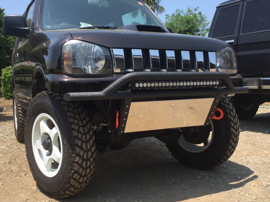 ジムニーJB23 ワンオフクロカンバンパーをLINEX塗装！オフロードにもピッタリ♪｜LINEX 自動車部門 公式ブログ｜flexdream blog